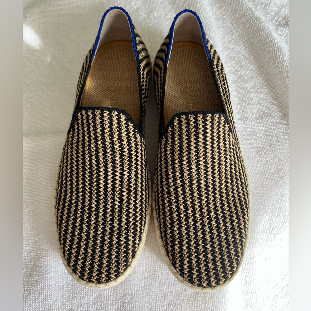 Rothy’s Toffee Stripe (Hemp) size 6.5, excellent condition